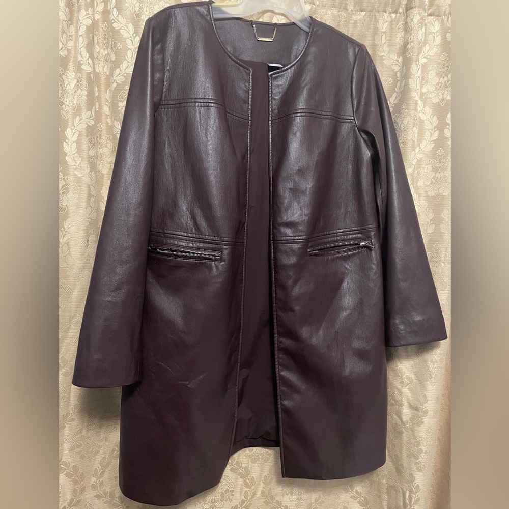 Chicwish Deep Brown Leather Jacket - Picture 1 of 6